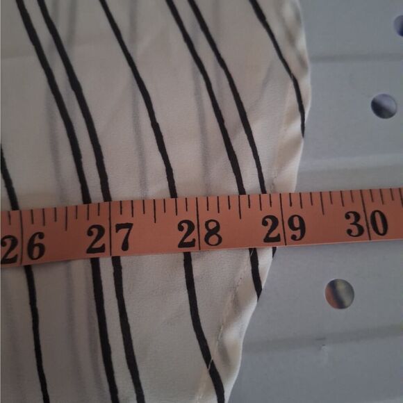 Who What Wear Tank Top Blouse Stripe Long Button Back Trendy Officecore Chic XL - Picture 9 of 9